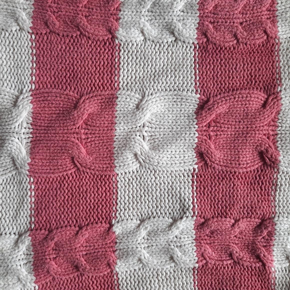 Old Navy Pink & White Striped Sweater - Picture 3 of 9